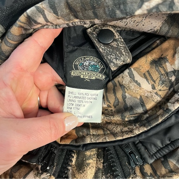 Wolf Mountain Hunting Gear Camo 2 layer coat size large tall 2 in 1 hooded - Picture 4 of 15